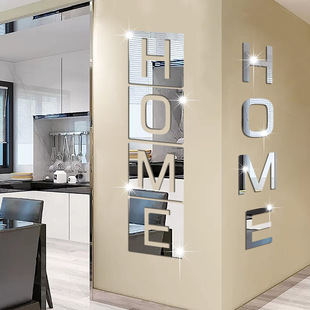 JM3329 cross-border acrylic combination mirror wall sticker 3d three-dimensional English letter decoration living room bedroom wall sticker