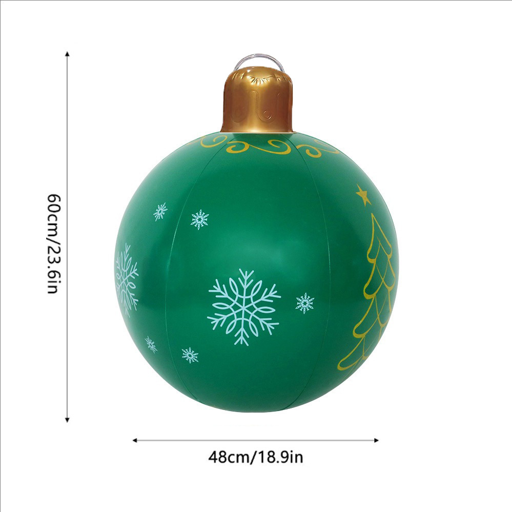 Nuevo producto transfronterizo: Bola navideña inflable para decoración de fiestas, decoración de patios, bastón, diversión al aire libre, ambiente festivo, adorno.
