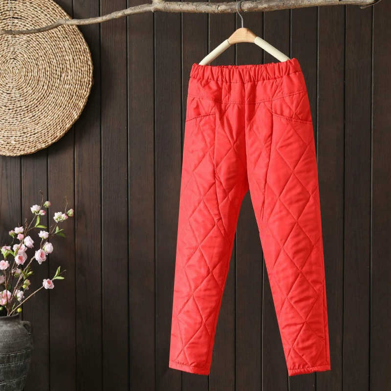 Winter light and thin keep warm trousers for leisure with down, Russia