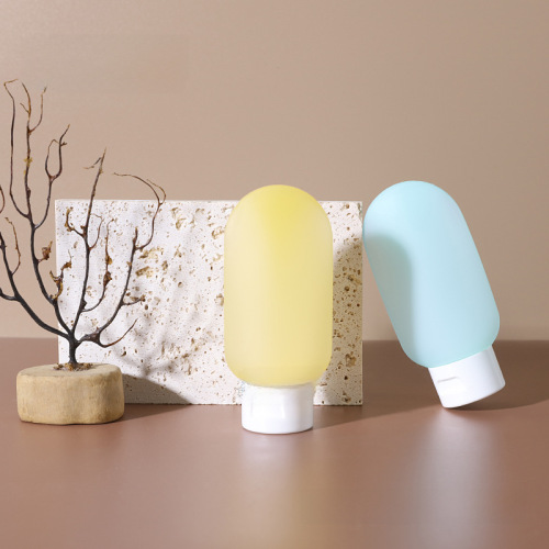 PE Flocked Soft Tube Toothpaste Bottle 60ml Nordic Travel Set Soft Tube Squeeze Bottle Flip Cap Washless Gel Dispenser Bottle