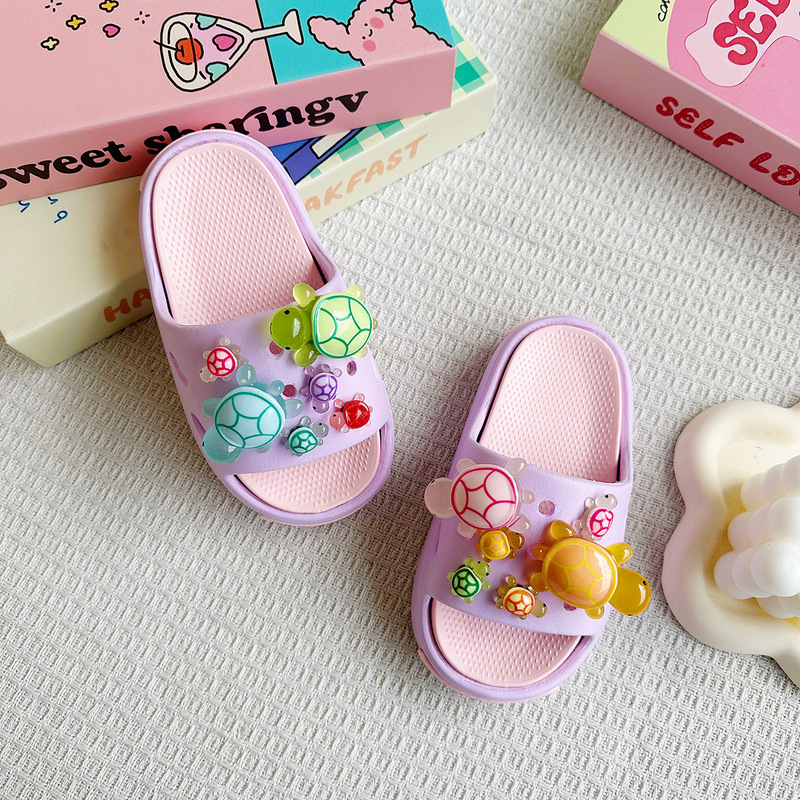 New Explosions Cartoon Little Turtle All-match Boys and Girls EVA Slippers Fashionable Soft Sole Non-slip Sandals