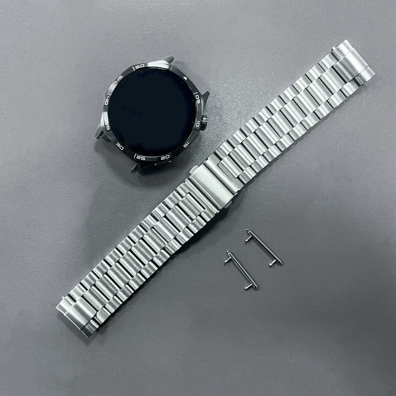 Для Huawei WATCH GT5(46mm) Часы ремешок GT5 Специальный изогнутый трехбусиный ремешок из нержавеющей стали