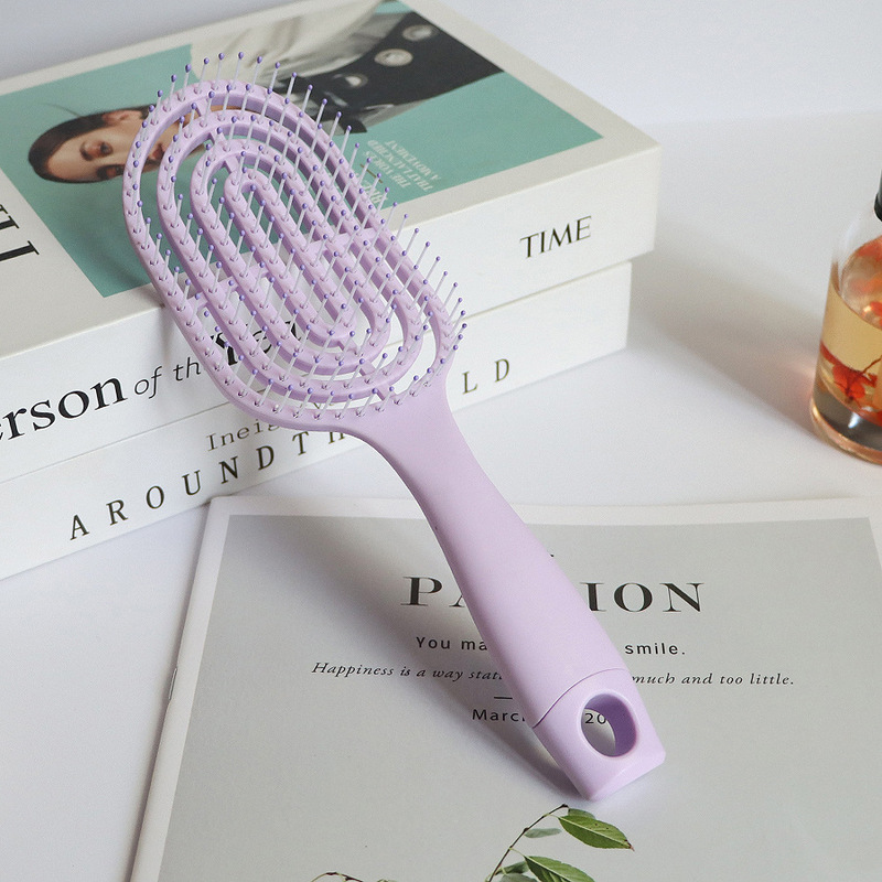 家庭用中空ヘアコーム、高見えガールヘアコーム、ふわふわマッサージリブ、大きなカーブコーム|undefined