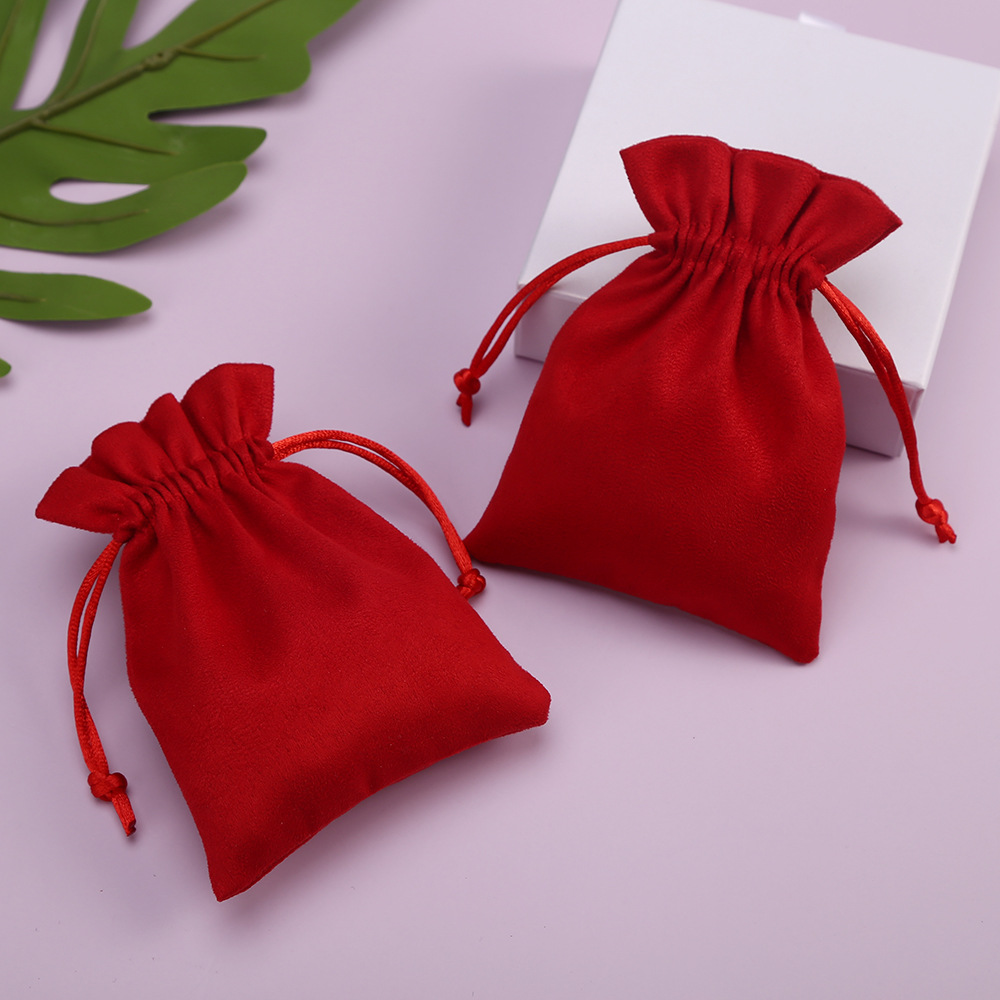 现货绒布束口袋定制首饰手机袋抽绳印章收纳袋移动电源小布袋订做