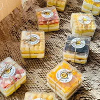 Коробка для упаковки печенья, снежинка, торт, PS прозрачная пластиковая квадратная коробка, банка для хранения выпечки и закусок