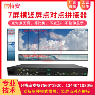 Horizontal and Vertical Screen 7 picture point-to-point splicing processor 1*7 TV splicing box projection fusion seven screen treasure extender