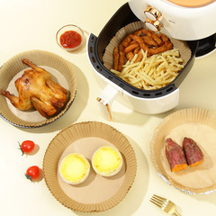 Air Fryer-Specific Round Silicone Oil Paper Tray, BBQ Paper Cups, Food Mats, and Large-Size Oil-Absorbing Baking Pads for Home Use