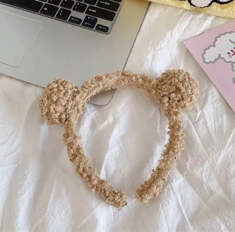 卡通洗脸毛绒发箍发带女可爱卡通公仔显脸小压发发箍搞怪学生发饰|undefined