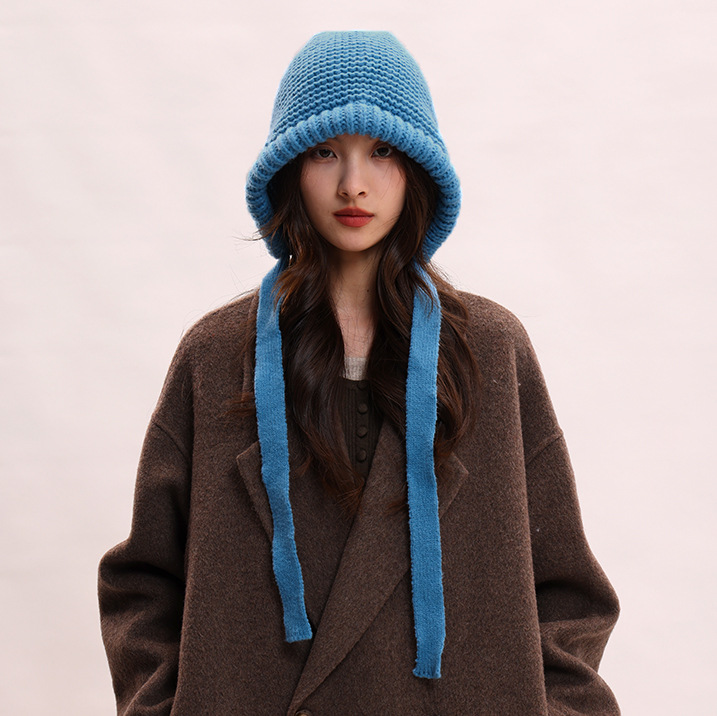 Version coréenne du nouveau bonnet tricoté en peluche pour enfants, protection des oreilles, chaud et polyvalent, couleur mixte, automne et hiver_voghion.com