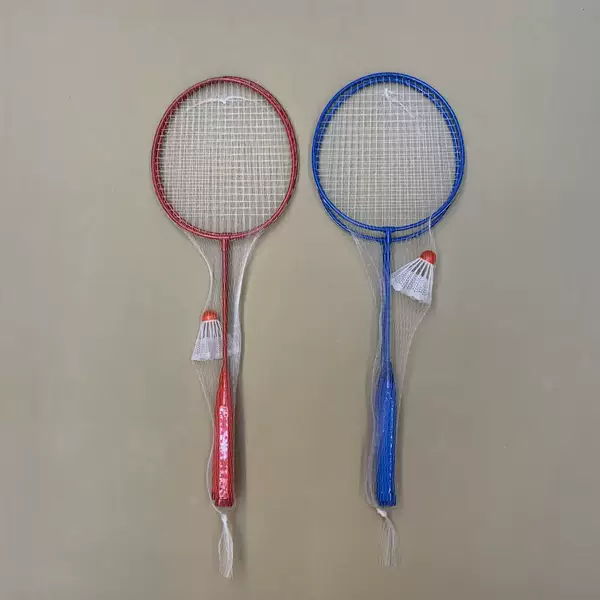 Manufacturer Wholesale In-Stock Badminton Set for Beginners, Adults, and Students, 2 Rackets 1 Ball, Iron Alloy Net Bag, Badminton Racket