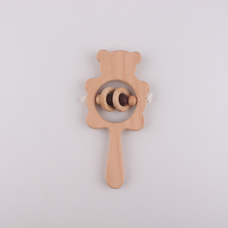 Juguetes de madera de haya para niños osos de hayales de madera artesanía ornamentación fábrica de juguetes decorativos