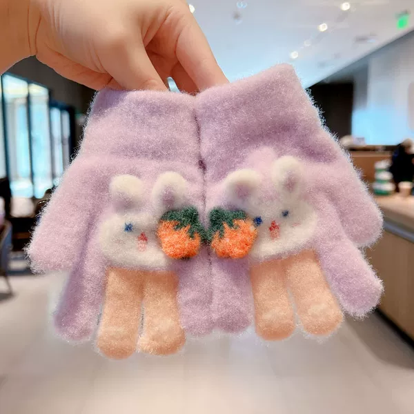\3-6 years old/Caicai Finger Strawberry Little Purple Rabbit