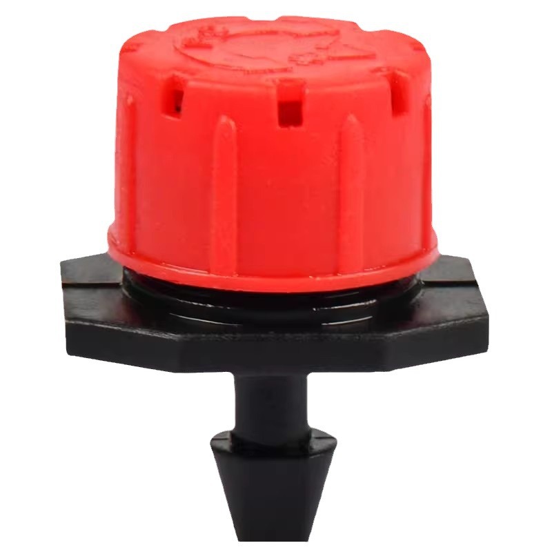 Caperucita Roja accesorios de riego por goteo de ocho agujeros de flujo ajustable de árboles frutales plántulas riego por aspersión riego agrícola por goteo