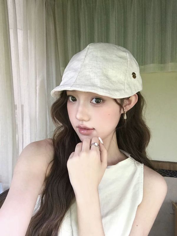 【Tou】新款豹纹时髦小众平顶鸭舌帽女复古街头潮流休闲百搭高品|undefined