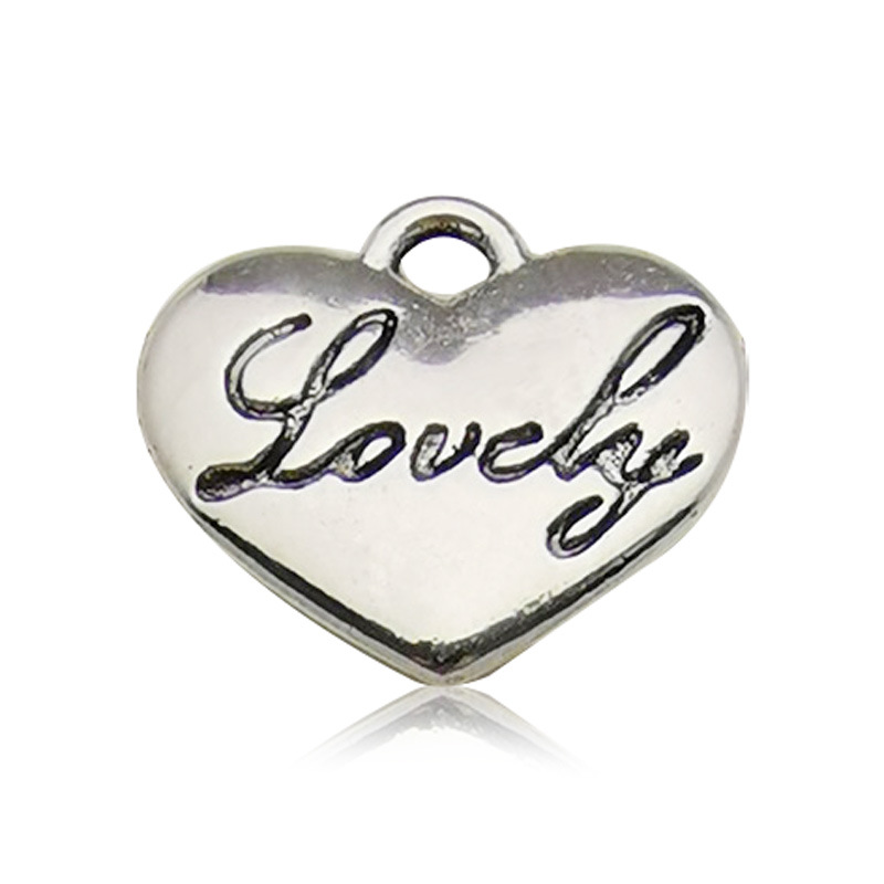 Bricolaje aleación accesorios de la joyería collar 1 melocotón corazón pendientes colgante hueco amor pulsera colgante hecho a mano Accesorios