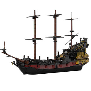 Building Blocks Cross-Border Moc-124924 Queen Anne's Revenge Ship 4749 Particle Number Toy