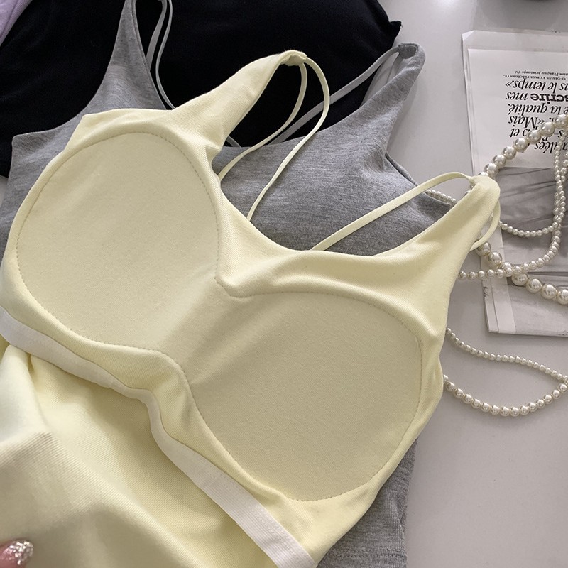Summer fitted tank top, top with cups