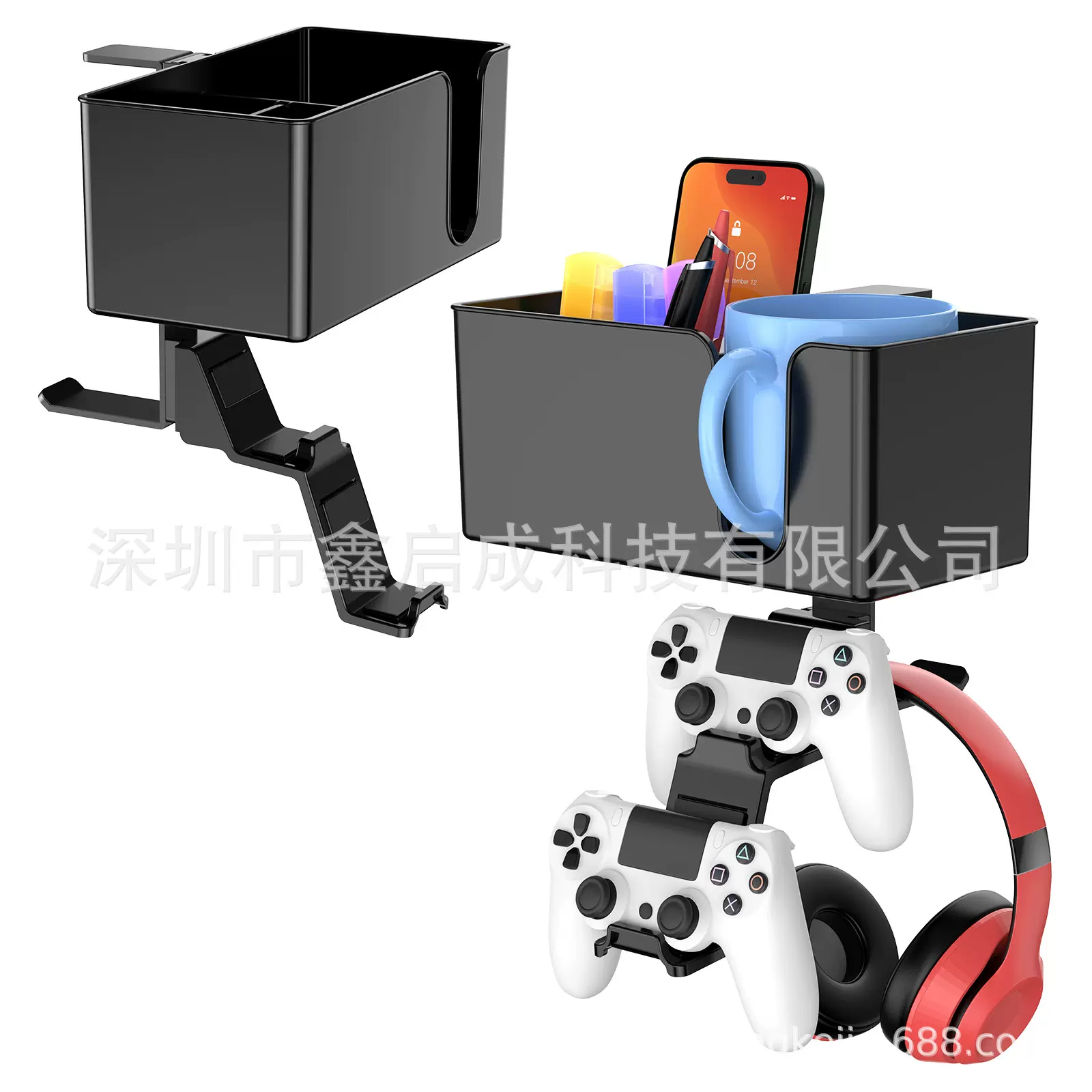 PS5/PS4/Xbox/Switch通用型手柄/耳机/墙壁式收纳置物挂钩收纳