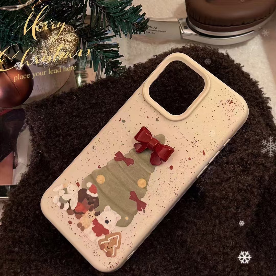 Árbol de Navidad West Highland iphone16promax arco tridimensional Apple 15pro funda para teléfono ip14p