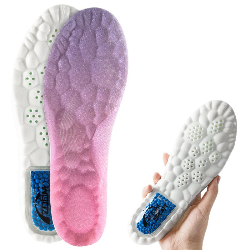 4D pisar la sensación de excrementos para hombres y mujeres antiolor absorción de sudor transpiración alta elástica amortiguamiento zapatos deportivos zapatos casuales cómodos super suaves