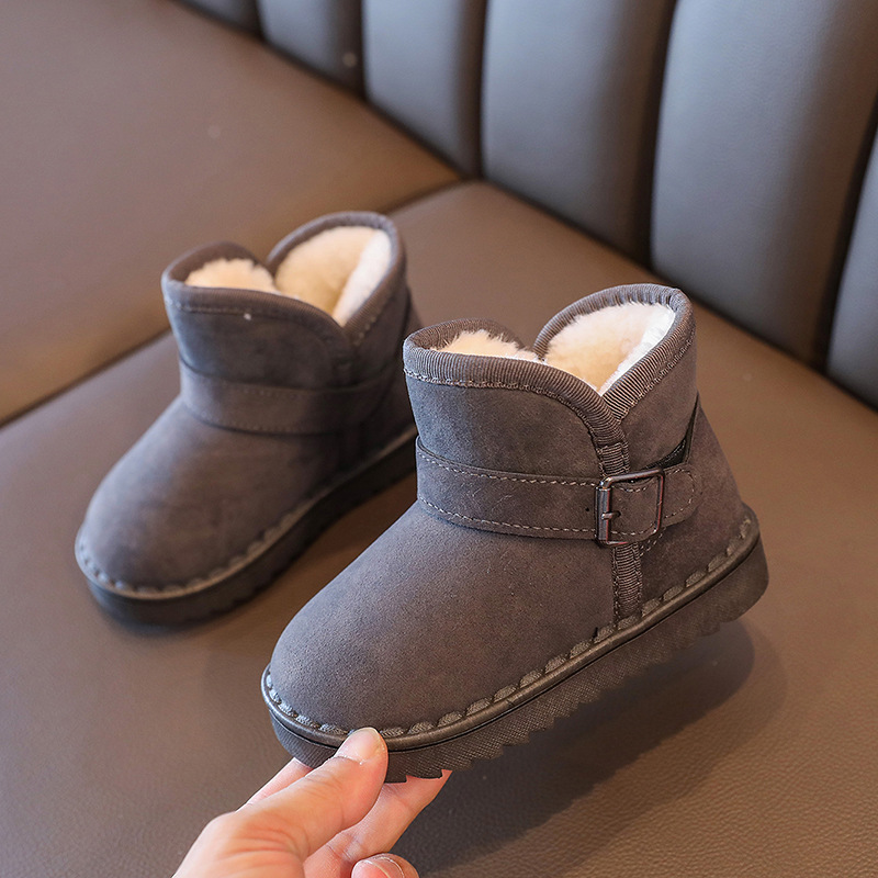 2023 inverno nuove scarpe per bambini scarpe di cotone per bambini stivali da neve per bambini ispessiti peluche stivali di cotone caldi e antiscivolo_voghion.com