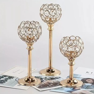 Wedding Decoration Pillar Table Hotel Window Decorations Ornaments Home Wedding Props Road Lead Plating Golden Candlestick