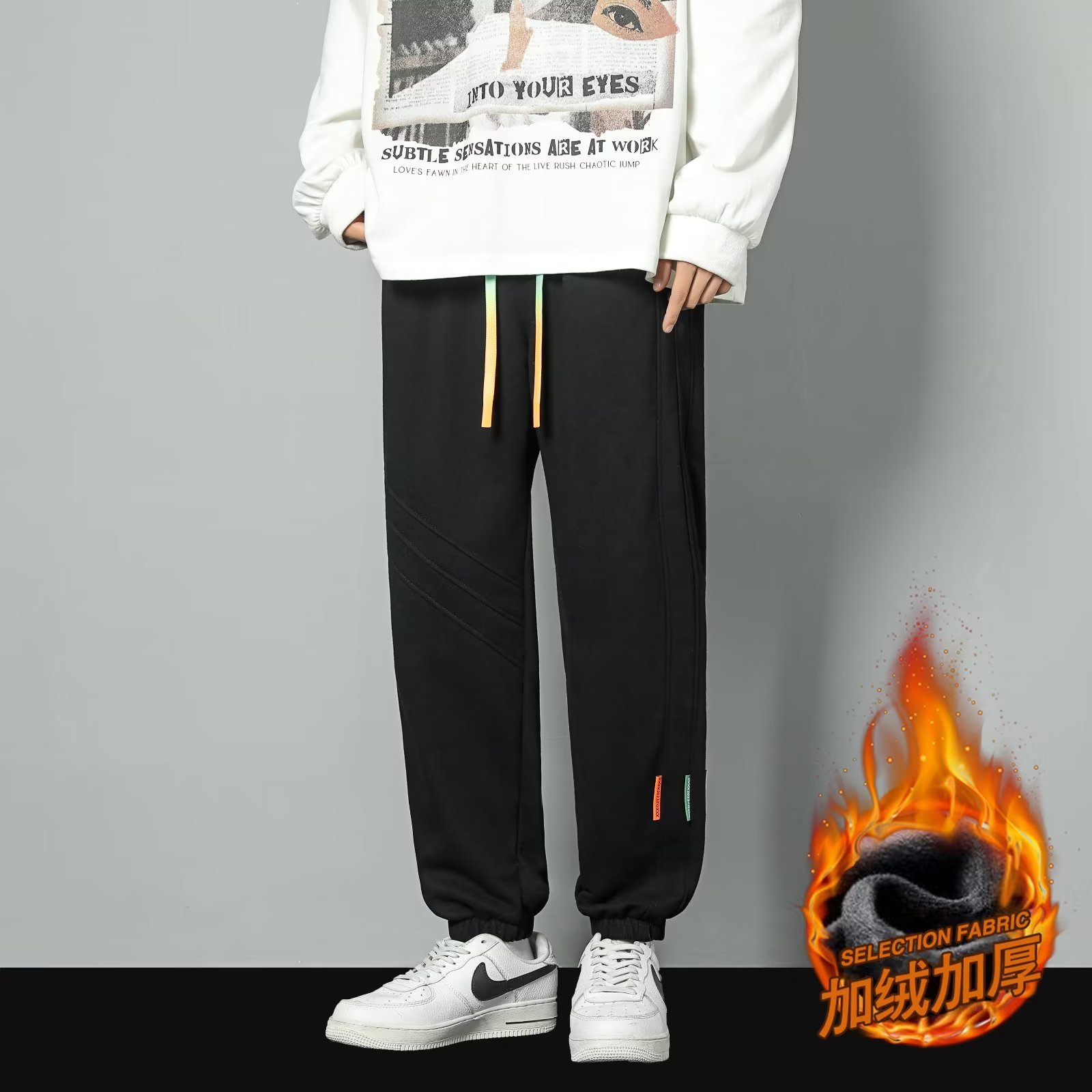 2024 primavera y otoño nuevos pantalones casuales para hombres de moda juvenil marca holgada pantalones deportivos de moda de moda