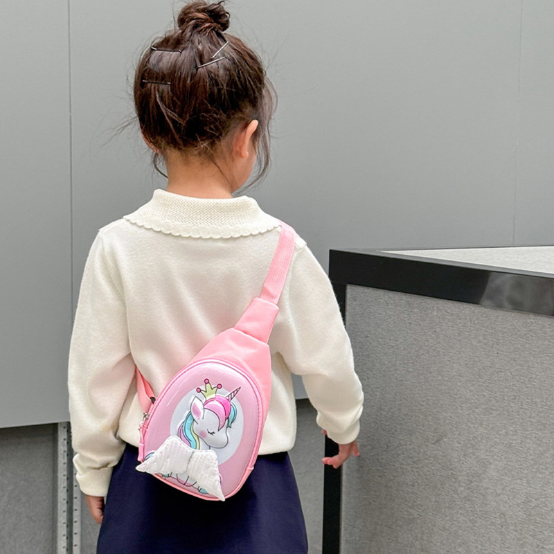 2025 nueva mochila de hombro infantil unicornio de dibujos animados bolsos de cáscara dura lindos niños niñas bolsos de pecho