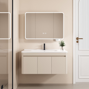 Bathroom Cabinet Ceramic All-in-One Basin Toilet Bathroom Bathroom Cabinet Wash Basin Face Wash Table Basin Combination Honeycomb Aluminum