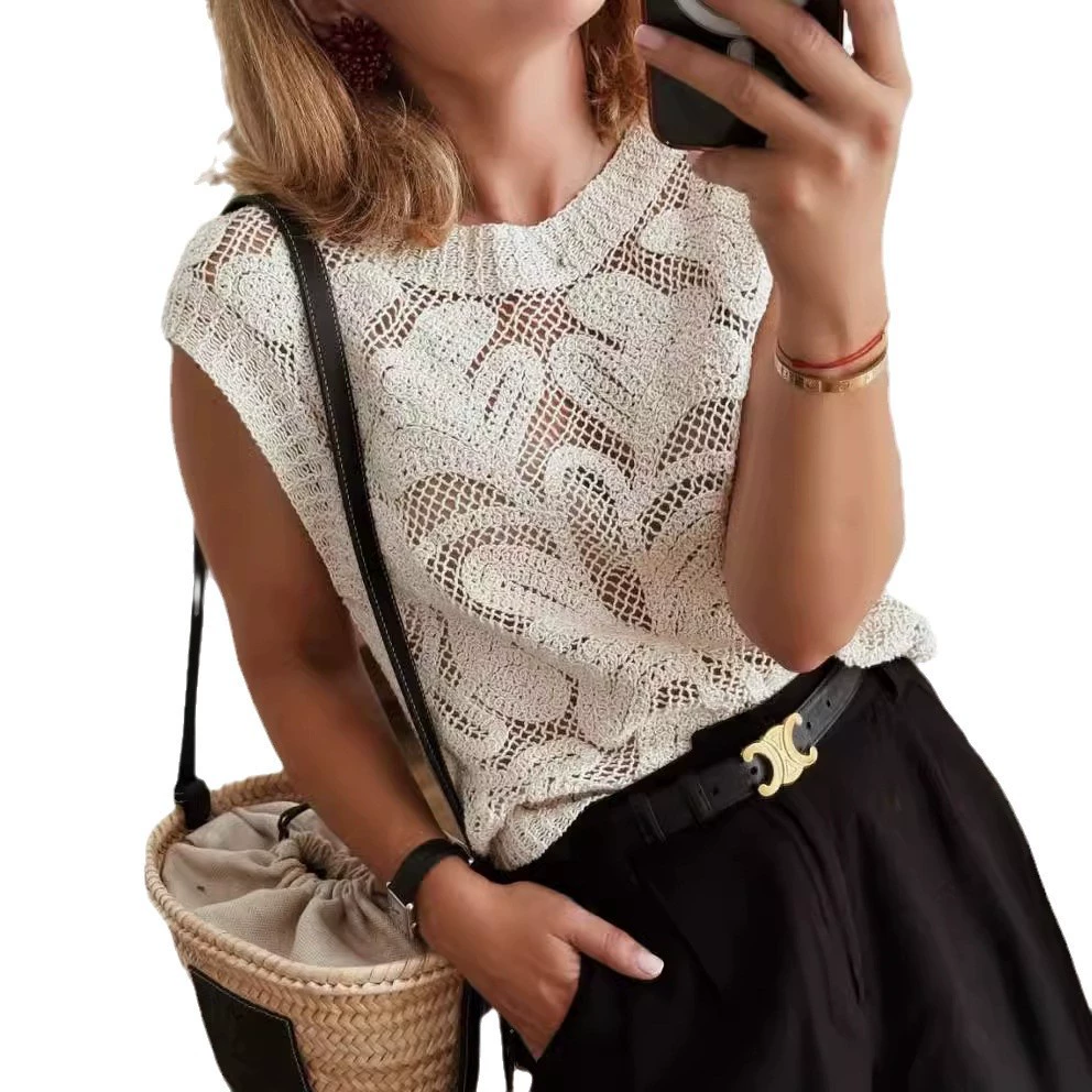 (Cross-border trading), knitted short vest sleevless, European style, Amazon, loose fit