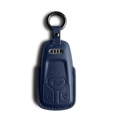 Suitable for Audi Keychain: Car key bag - audi-model-a-knight-blue-set-round-buckle