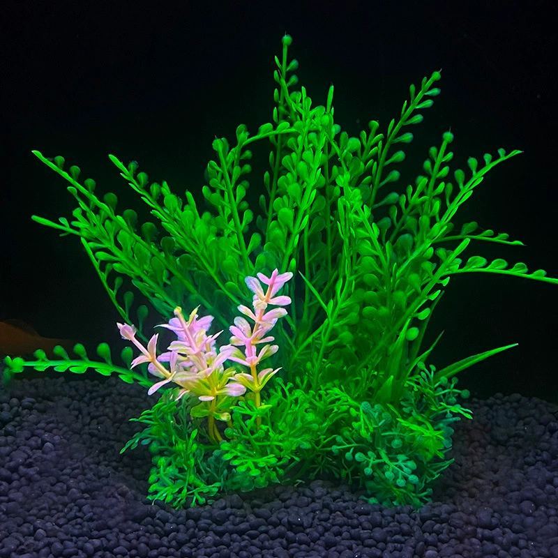 [鱼缸造景摆件塑料仿真水草假海草跨境水族箱装饰植物水族用品]