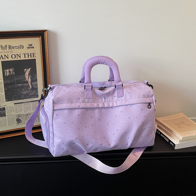 Bolsa de viaje de gran capacidad de viaje de corta distancia, bolsa de equipaje de mano de moda de mujer, bolsa de ejercicio deportiva ligera, bolsa de almacenamiento en espera de producción image 12