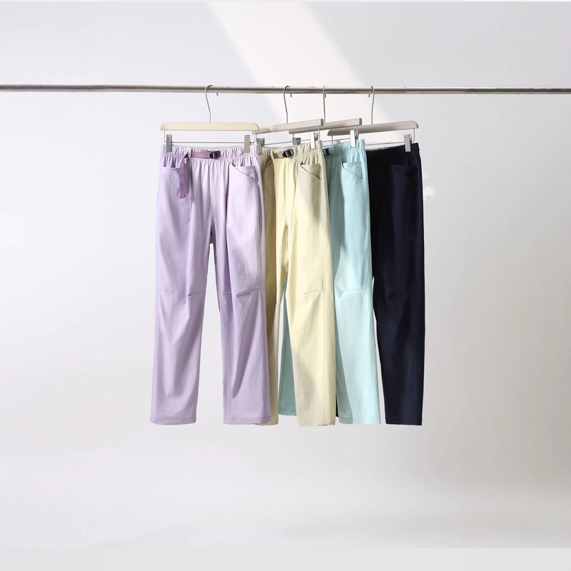 【Cream-Colored Ice-Feel Work Pants】Couple's Mountain-Style Textured Versatile Straight-Leg Quick-Dry Casual Pants for Spring and Summer