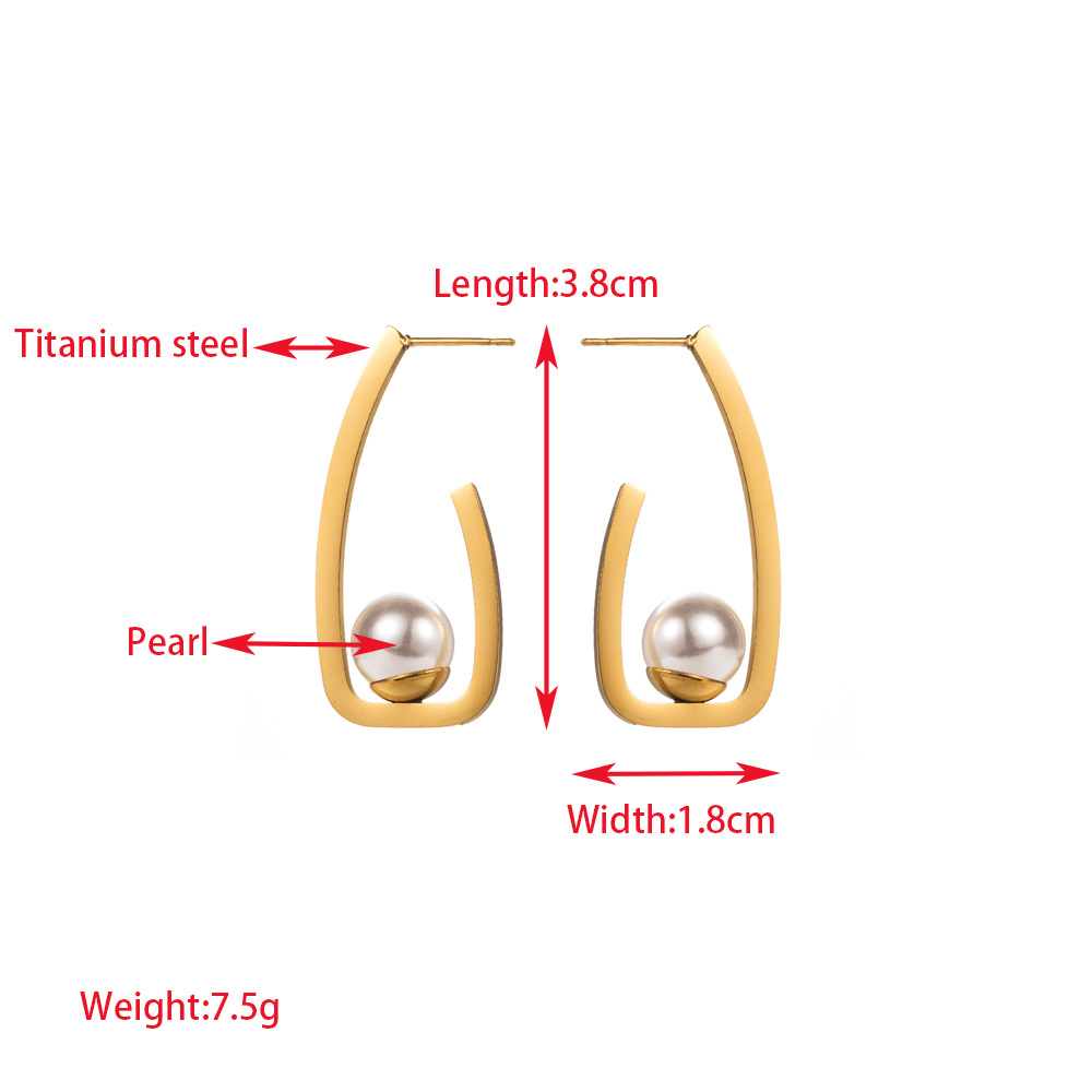 Drop Earrings Classification PVD Coated 18K Gold Plated U Shape Devil's Eye Flower 304 Stainless Steel Glass Vintage Style Waterproof Non Tarnish Drop Earrings