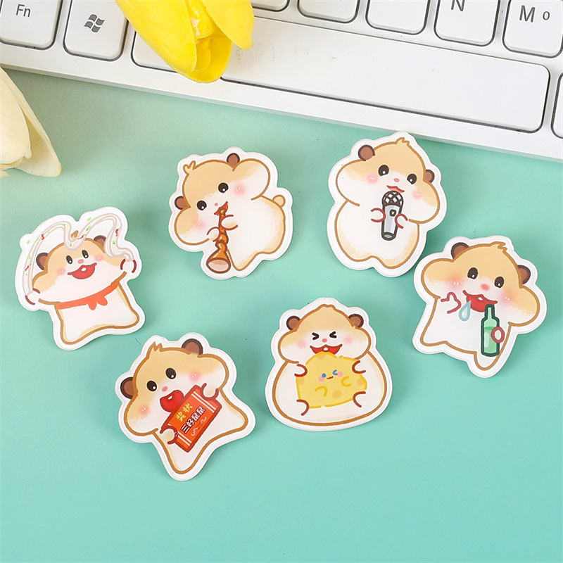 New cute hamster cartoon patch acrylic brooch wholesale custom badge children decorative pin trinkets