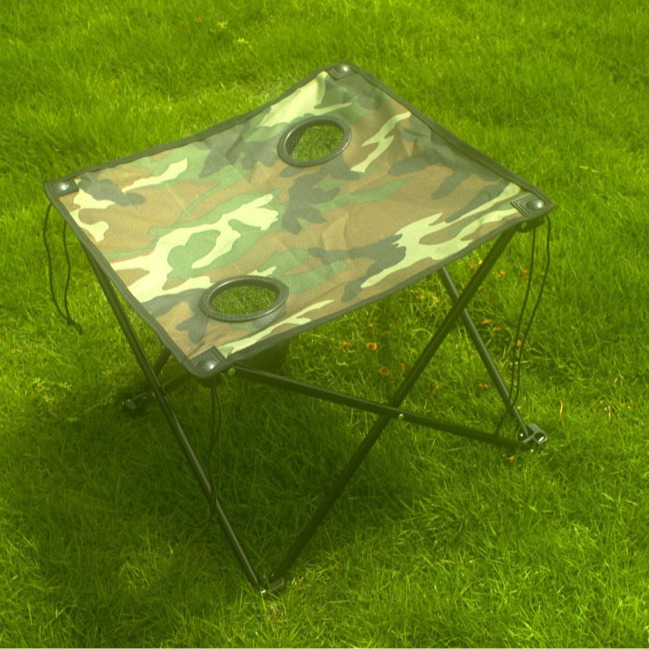Directo de fábrica mochila portátil al aire libre mesa plegable y silla de picnic Silla de pesca camuflaje conjunto de tres piezas