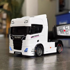 新品1/43デスクトップシリーズミニリモコン牽引車エンジニアリング車両ドリフトトラックヘッドRCモデルカーおもちゃ