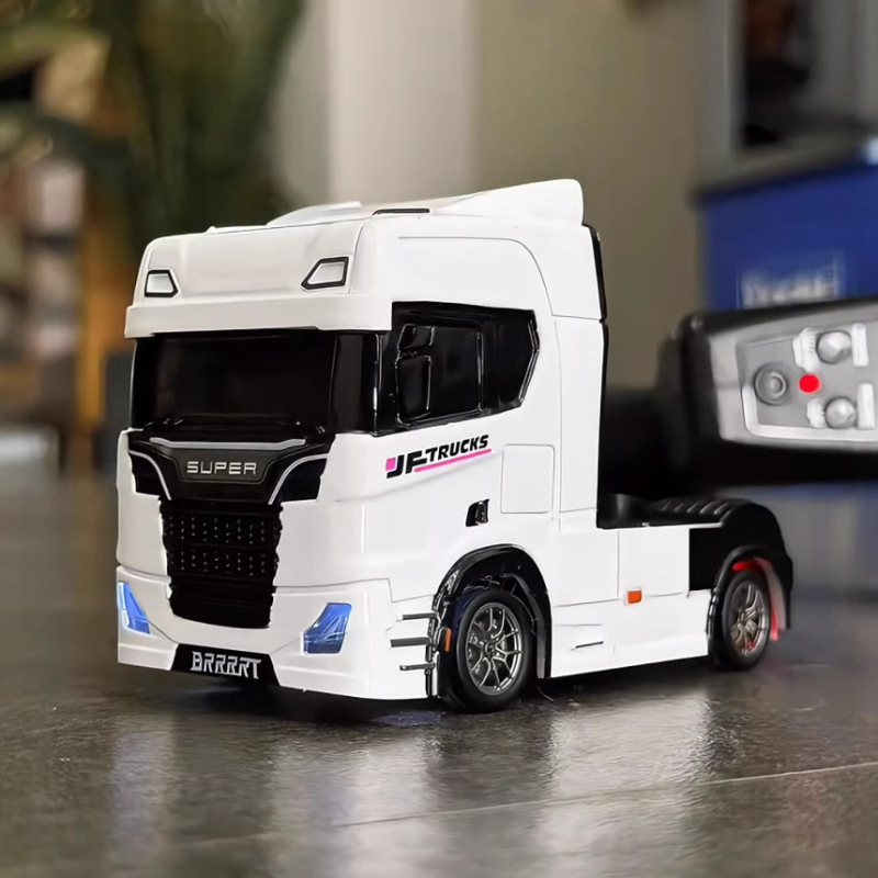 新品1/43デスクトップシリーズミニリモコン牽引車エンジニアリング車両ドリフトトラックヘッドRCモデルカーおもちゃ|undefined