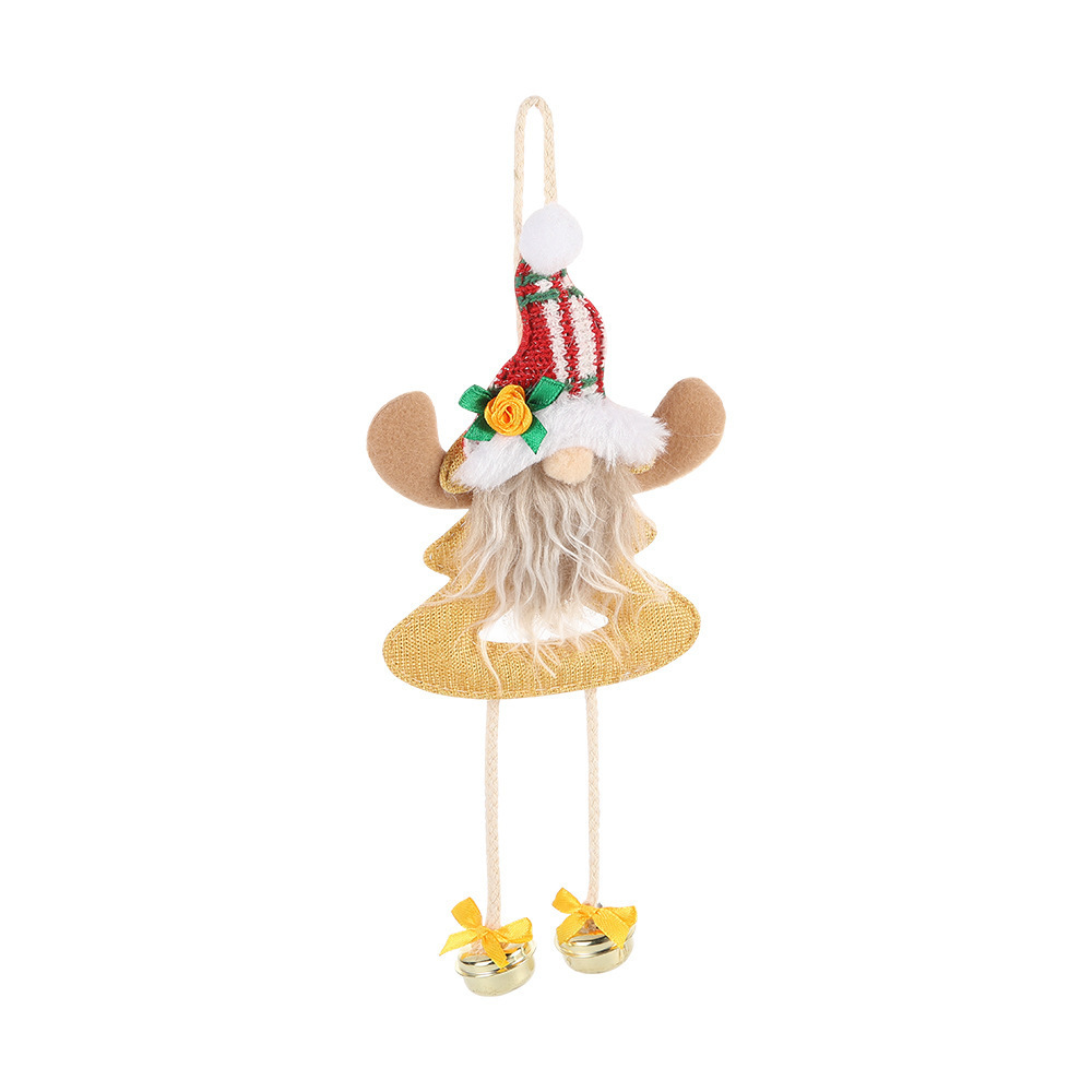 Tela transfronteriza Santa Claus Colgante Disposición de escenas navideñas Colgante de árbol de Navidad Decoración de Navidad Colgante