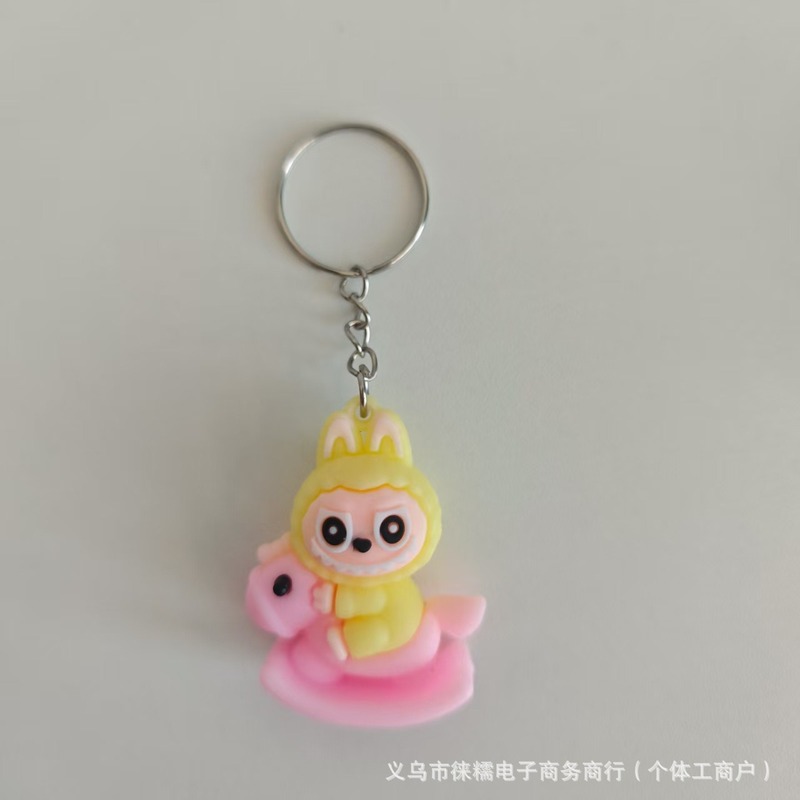跨境爆款骑马拉布布钥匙扣卡通挂件情侣汽车包钥匙圈挂饰礼品批发|undefined