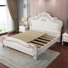 新款欧式床实木双人1.8米轻奢床1.5米家用公主床储物现货主卧大床