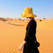 日系纯色遮阳帽太阳帽女士帽子夏天大檐布帽渔夫帽可折叠大帽檐