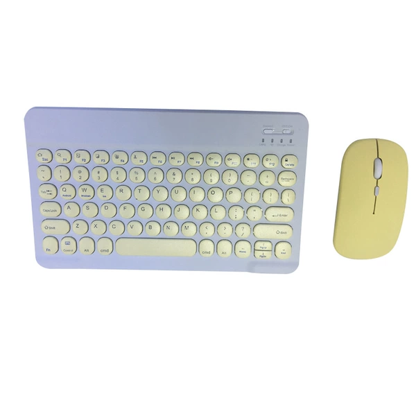 Yellow keyboard charging, mouse, 4G, bluetooth
