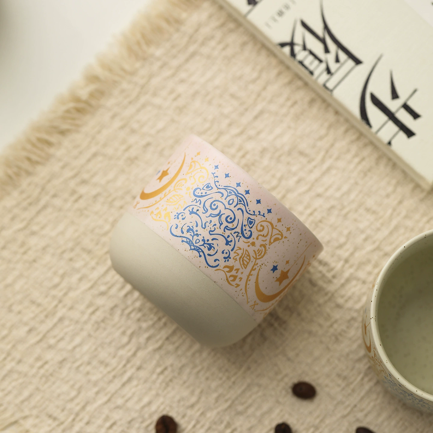 Средневосточный стиль, творческая изысканная Ceramic кофейная чашка латте латте каменная глина чашка для дома вода чай новая стиль