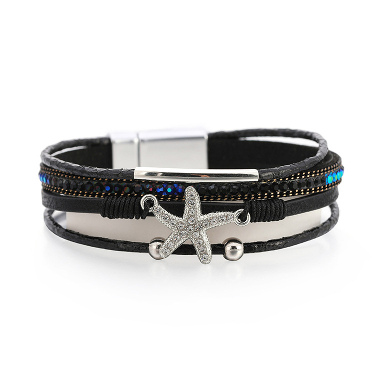 Retro multilayer diamond starfish bracelet wholesalepicture31