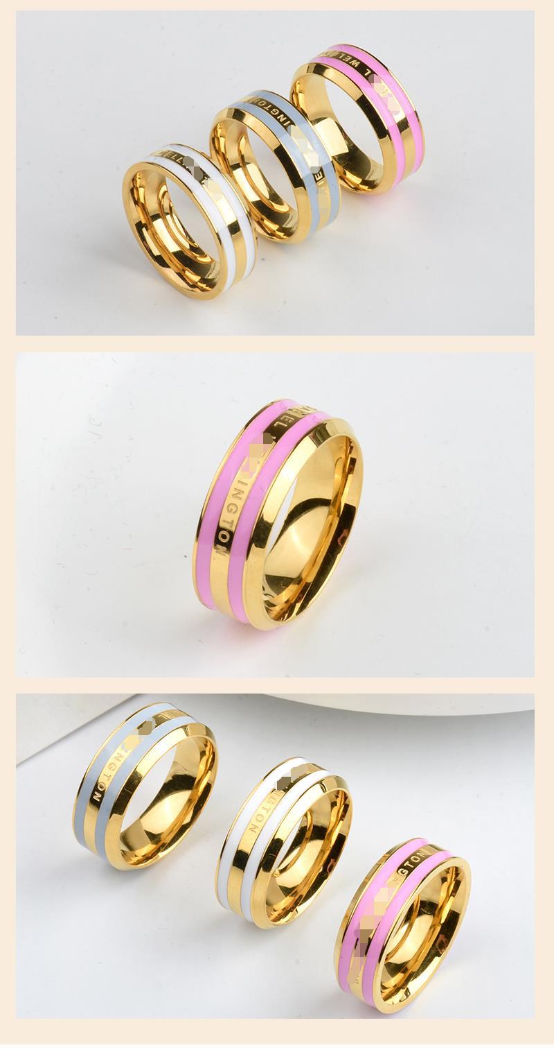 15g Weight Rings Classification Street Occasion Titanium Steel Material Ins Style Circle Titanium Steel Plating Rings