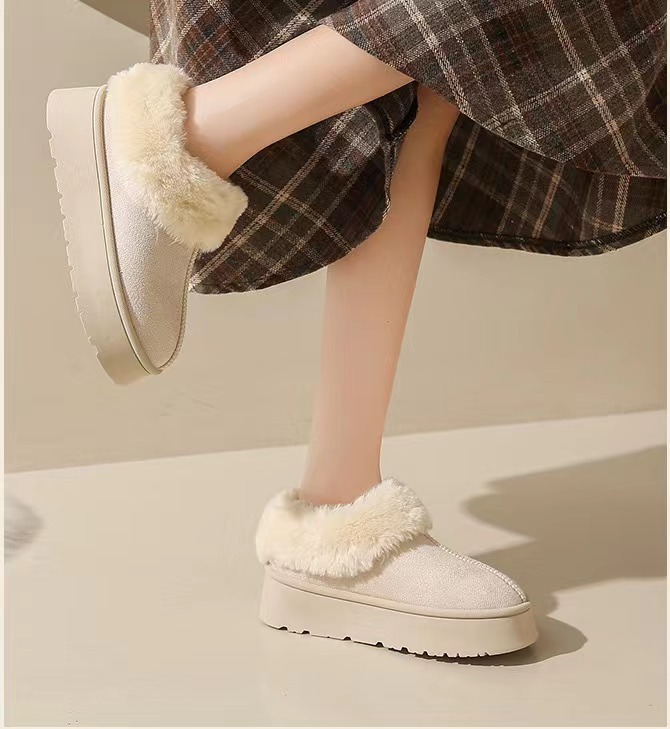 2025年新作 レディース スノーブーツ 冬用 裏起毛 厚底 滑り止め 暖かい ダブルコットンシューズ 東北地方向け