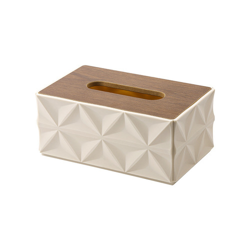 Luxury Paper Towel Box with Wood Lid, Multifunctional Napkin Holder for Living Room, Dining Table, Coffee Table - Elegant and Simple Square Paper Towel Holder