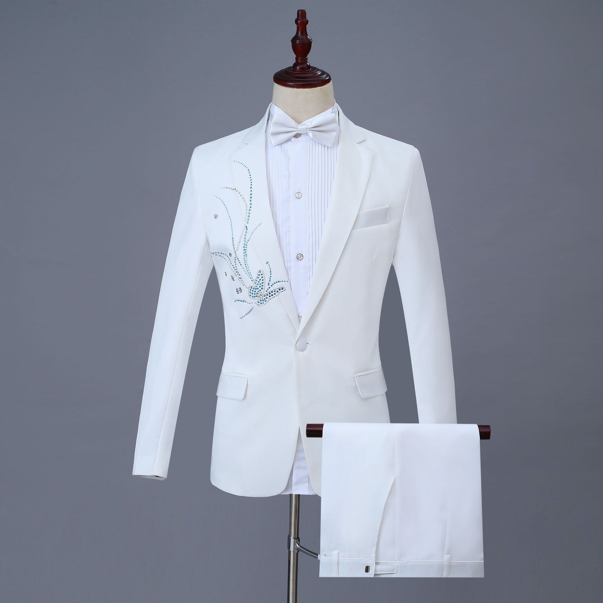 화이트 레이크 블루 다이아몬드 (재킷+바지+나비넥타이)